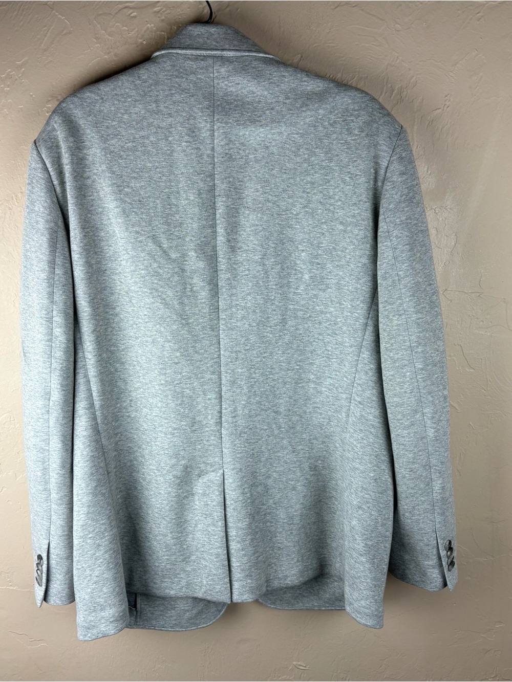 Artefact Light Gray Heathered Gray Knit Unstructured Blazer Jacket Mens Size XL - Picture 5 of 13